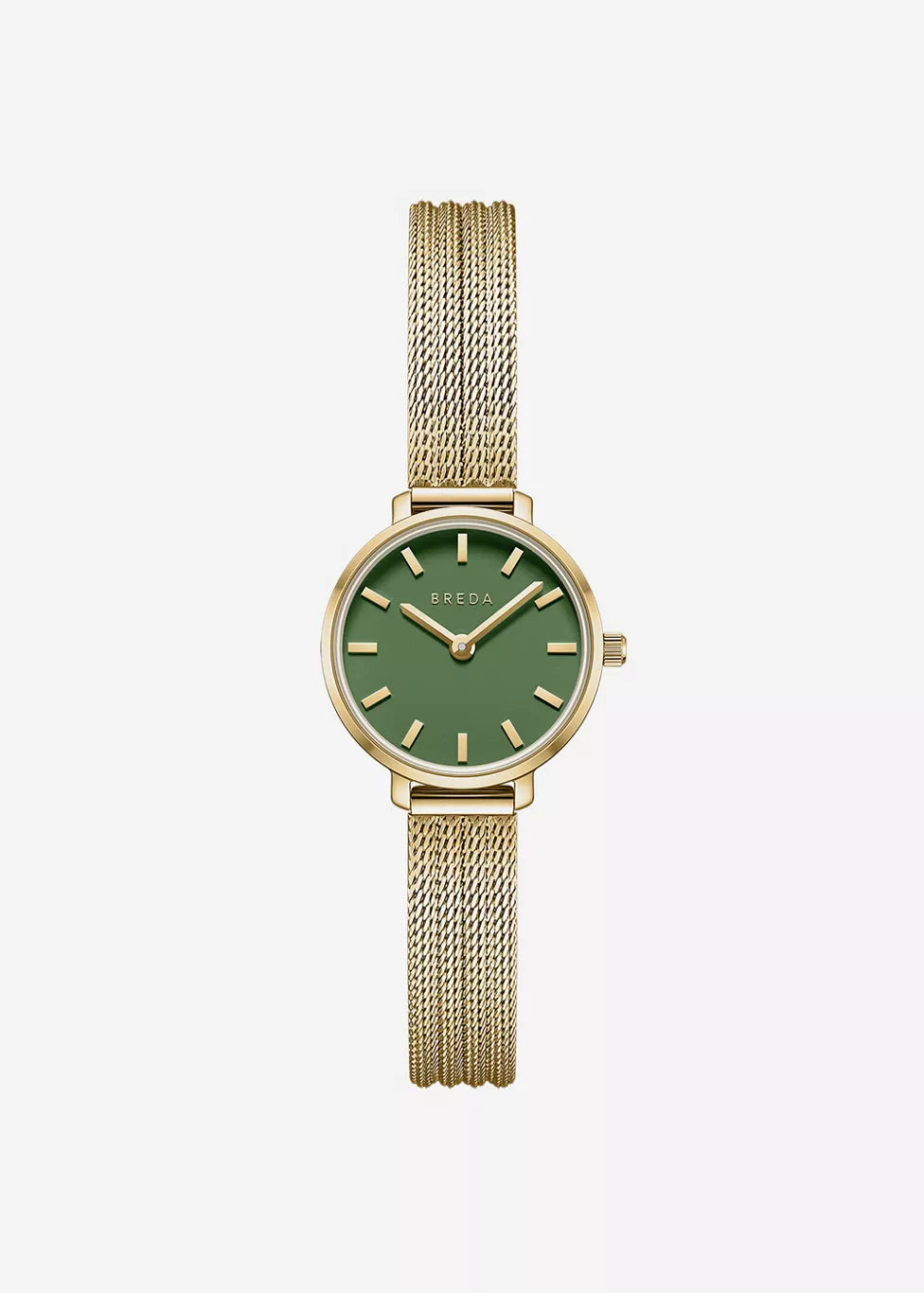 Beverly Mesh Watch - Green/ Gold