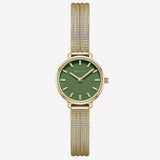Beverly Mesh Watch - Green/ Gold