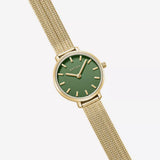 Beverly Mesh Watch - Green/ Gold