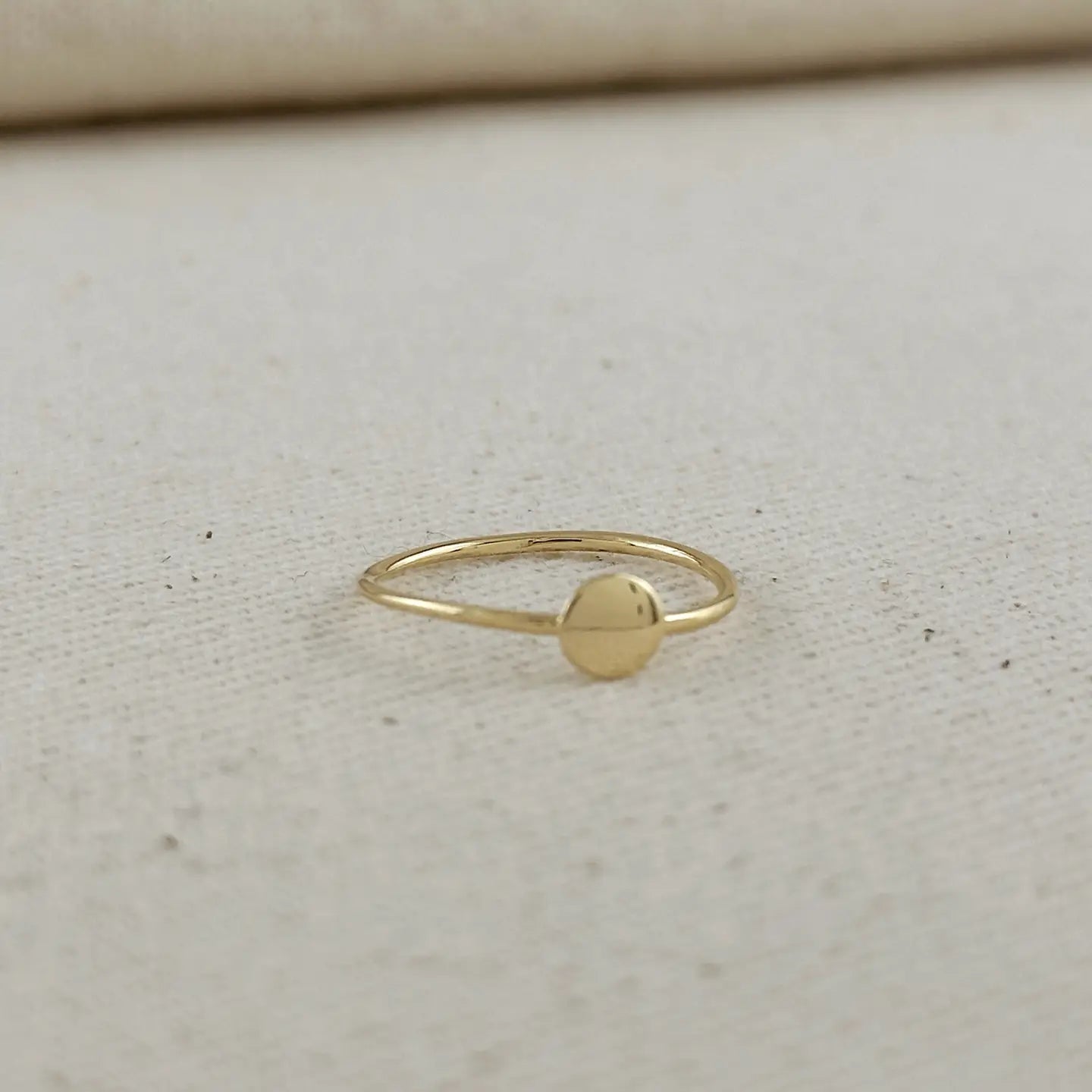 Flat Disc Ring - Gold