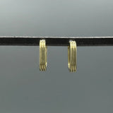 Triple Line Link Clicker Hoops - Gold
