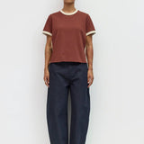 Cait Top - Brown / Cream