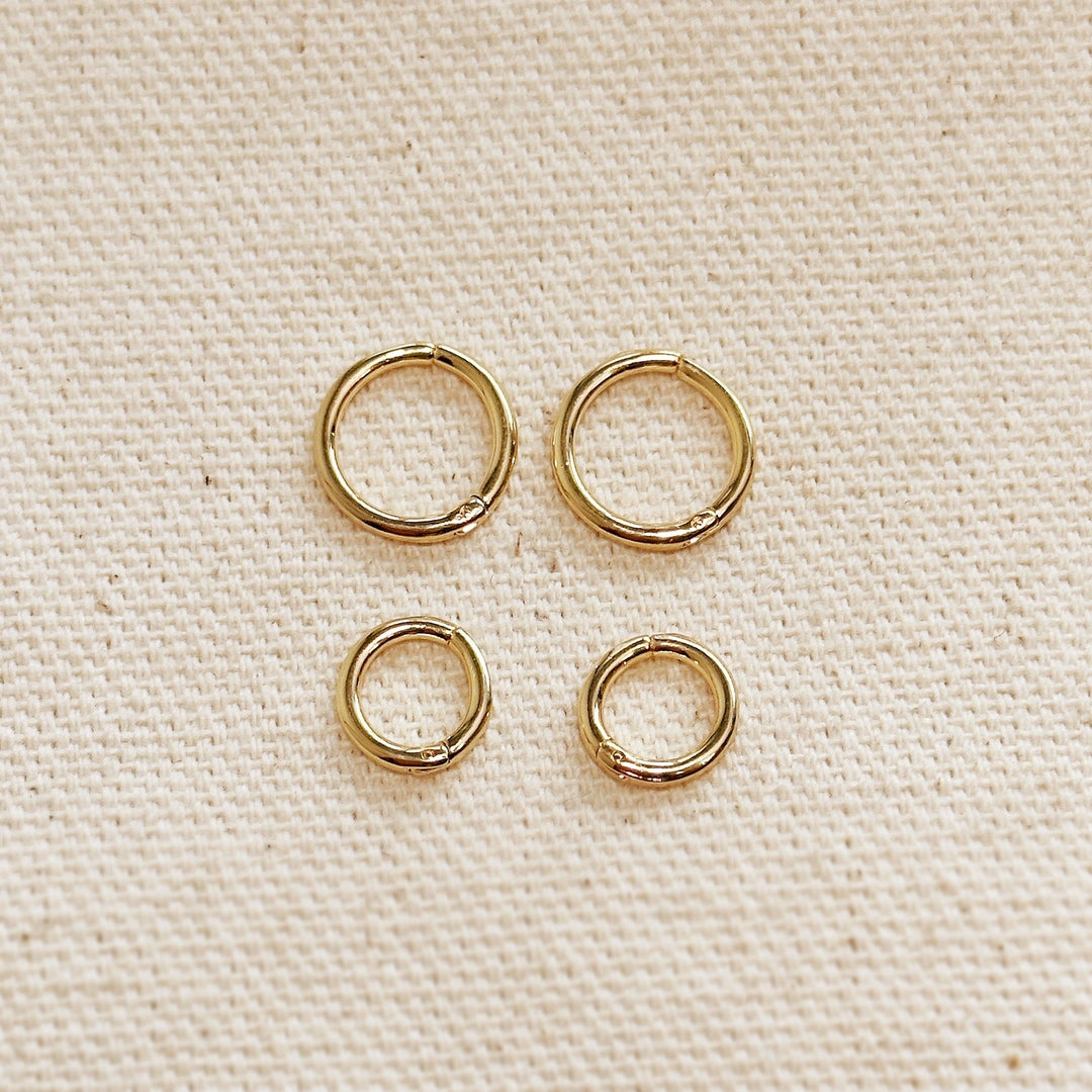 Mini Seamless Clicker Hoops 11mm - Gold