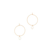 Pearl Hoops - Gold