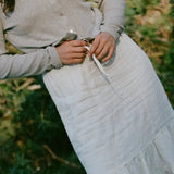 Organic Rib Cardigan - Heather Grey
