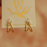 Cyprus Opal Stud Hoops - Gold