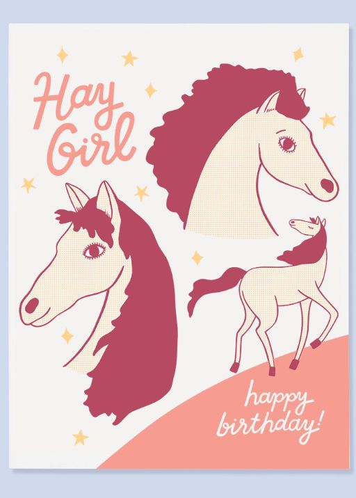 Horse Gal Birthday Card