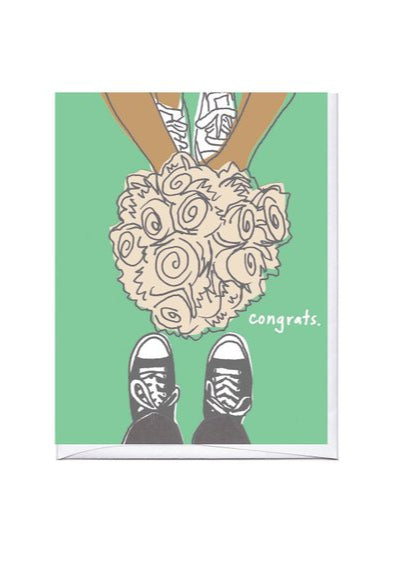 Sneaker Bouquet Wedding Card