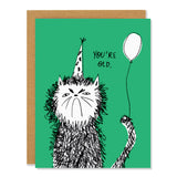 Angry Kitty Birthday Card