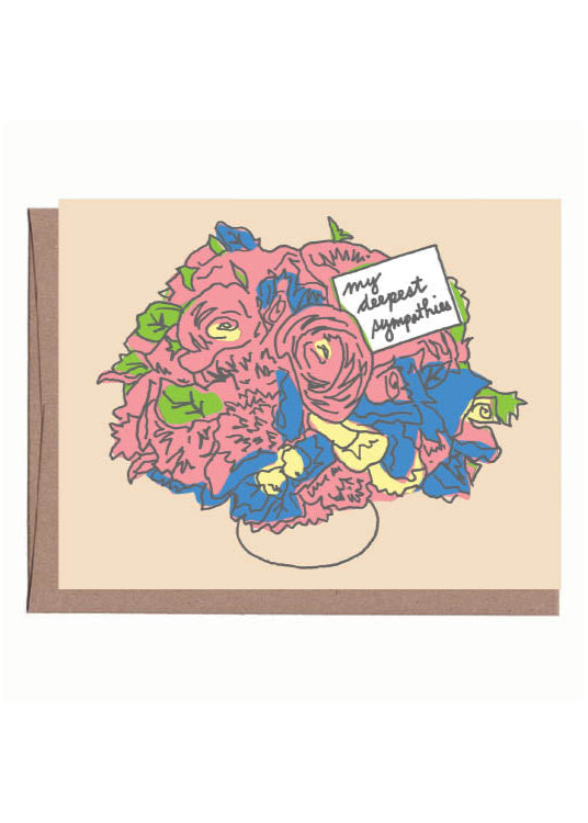 Sympathy Flowers Card