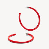 Large Hoops - Ruby