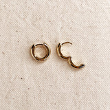 Small Rounded Clicker Earrings - Gold
