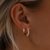 Meave Huggie Hoops - Gold