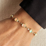 Round Opal Bracelet - Gold