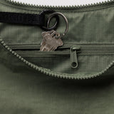 Medium Nylon Crescent Bag - Caper