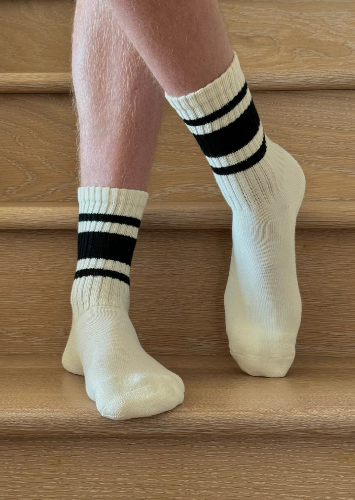 Mono Stripe Socks - Black