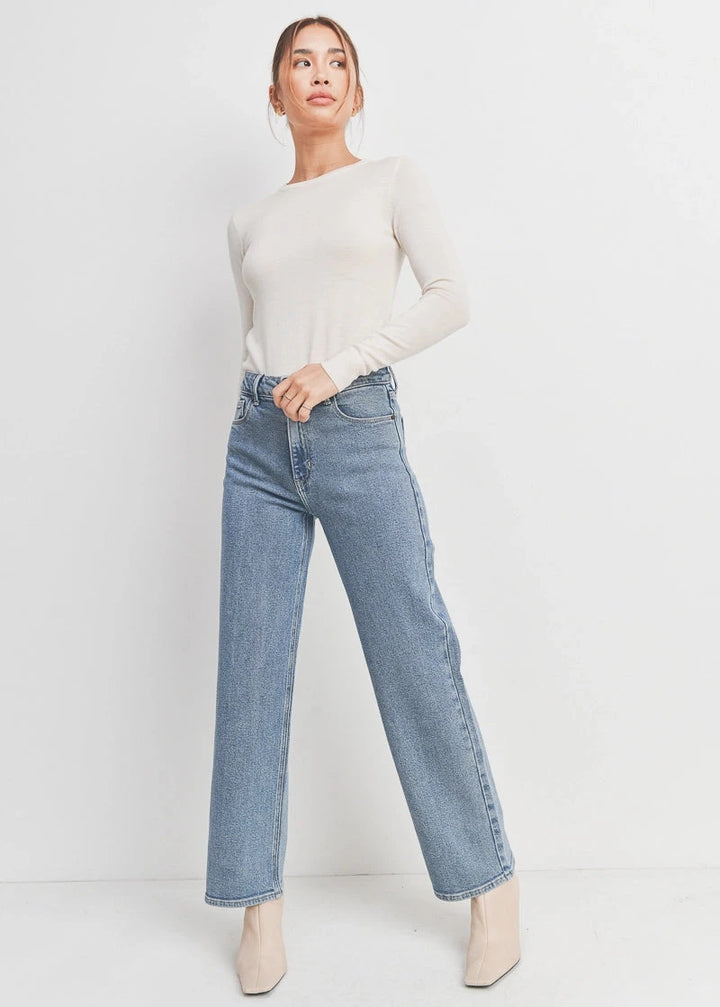 HR Full Length Straight - Light Denim