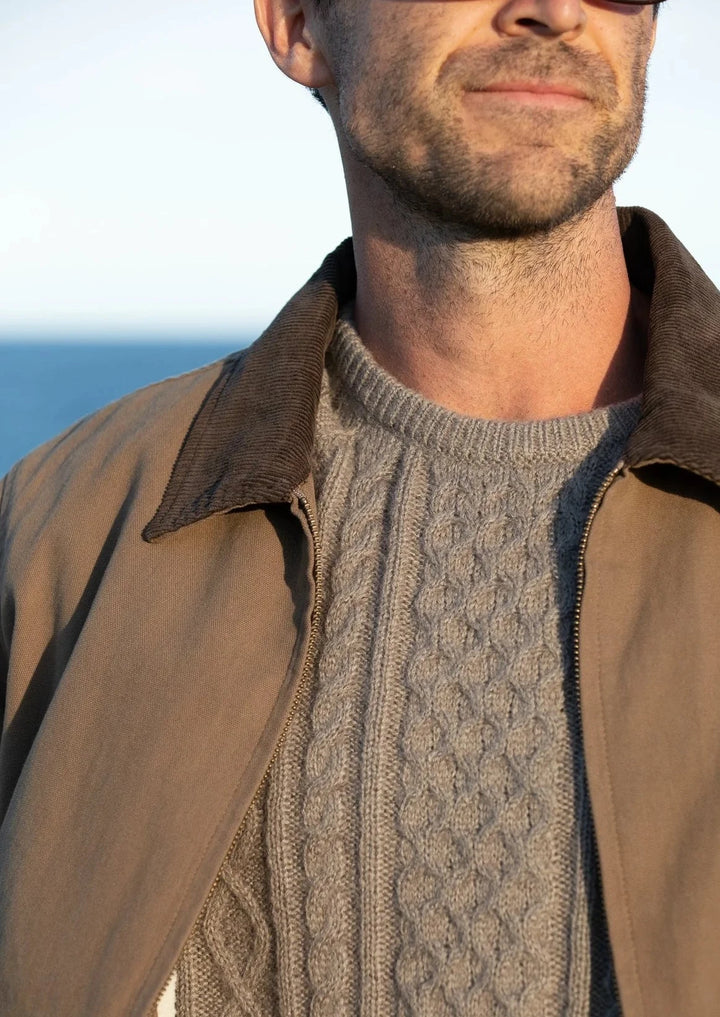 Mohair Fishermans Sweater - Sand