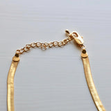 Herringbone Chain Necklace - Gold