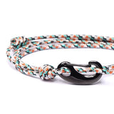 Tactical Cord Bracelet - White / Orange