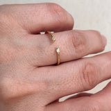 Zirconia Open Ring- Gold