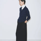 Roll Neck Jersey Top - White