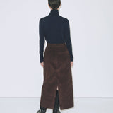 Roll Neck Jersey Top - Navy