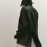 Organza Sheer Blouse - Black
