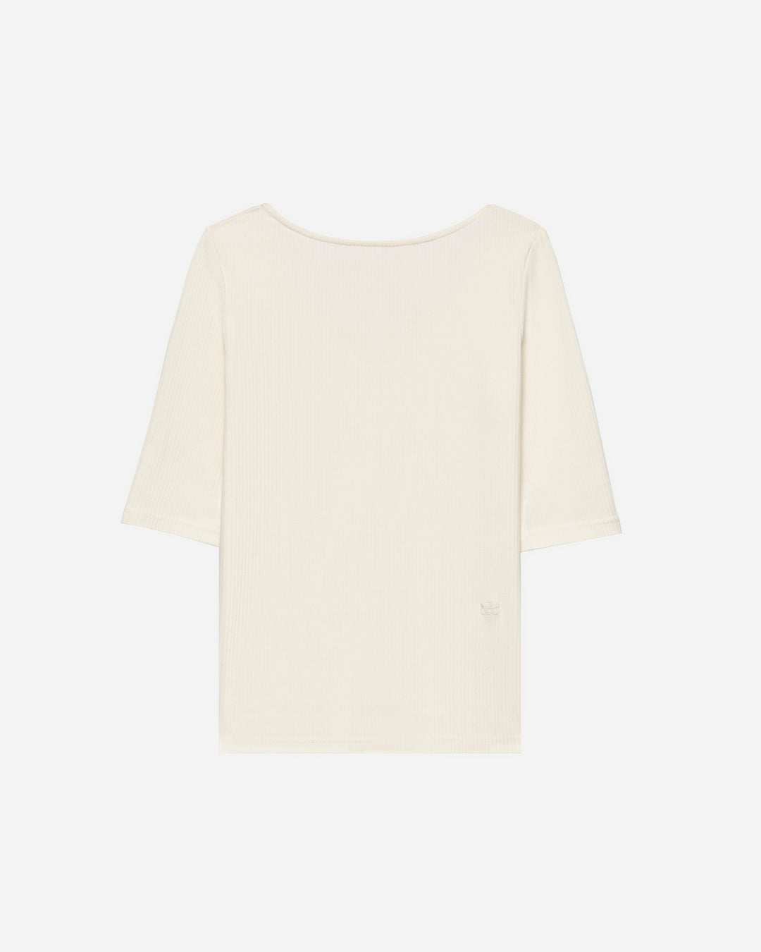 Scoop Back Ribbed Top - Ivory