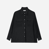 Organza Sheer Blouse - Black