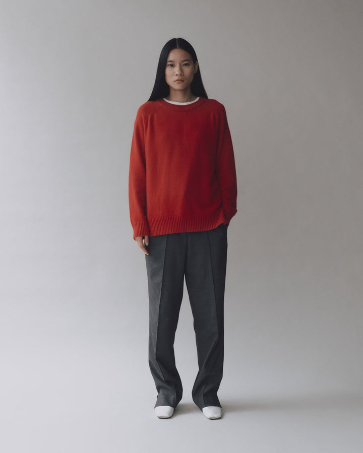 Cashmere Blend Crewneck - Red