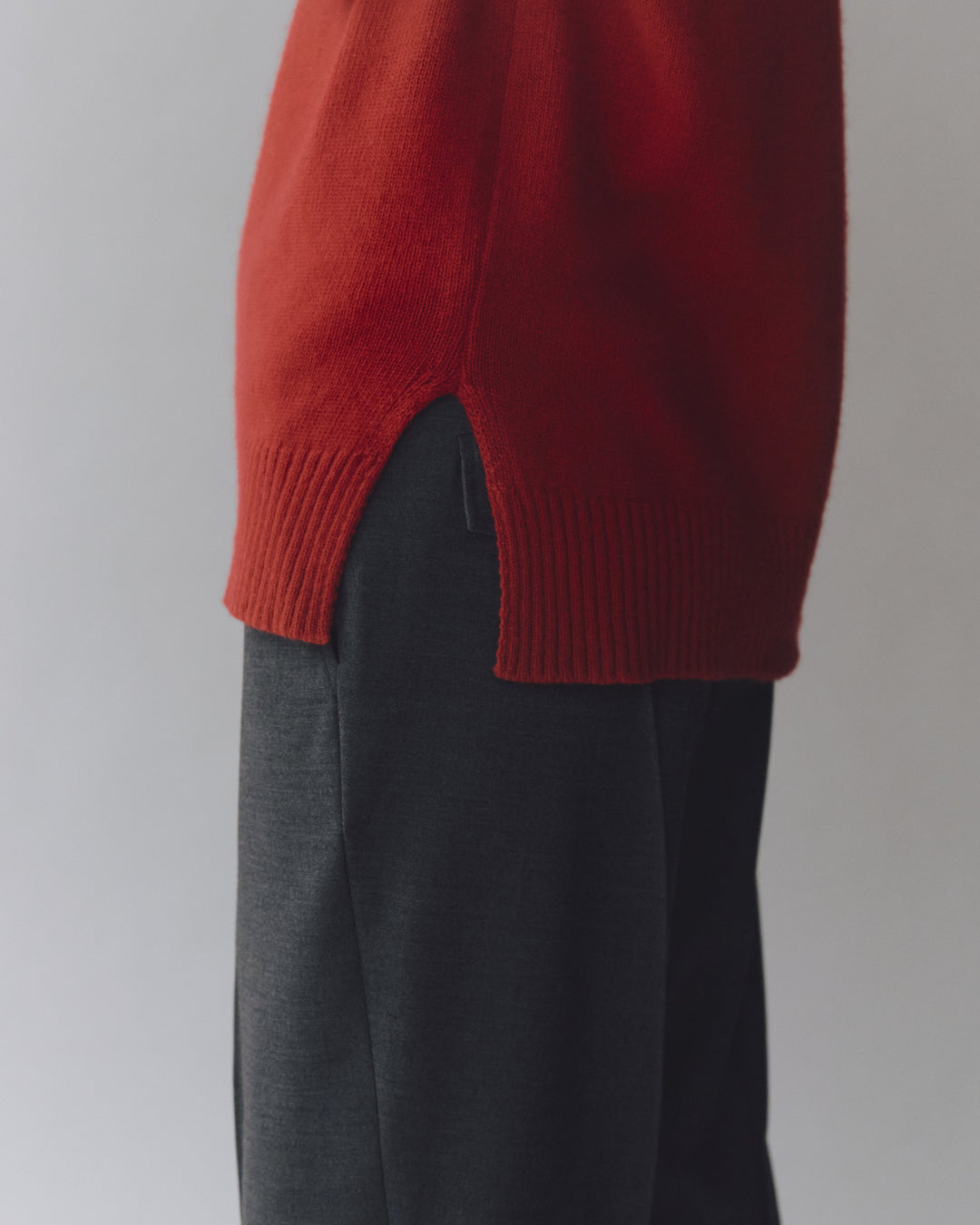 Cashmere Blend Crewneck - Red