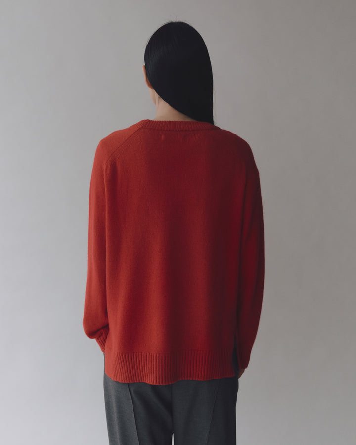 Cashmere Blend Crewneck - Red