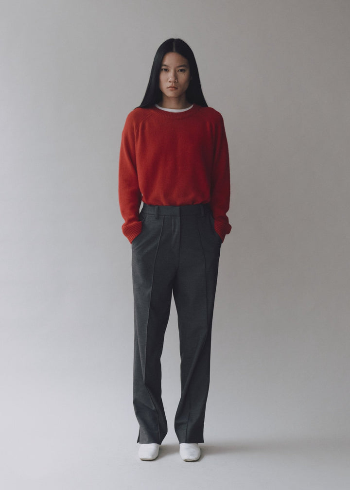 Cashmere Blend Crewneck - Red