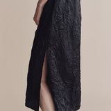 Creased Satin Mini Dress - Navy