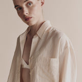 Stripe Oversized Shirt - Cream