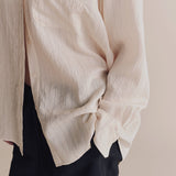 Stripe Oversized Shirt - Cream