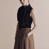 Gathered Maxi Skirt - Light Brown