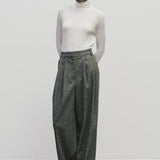 Roll Neck Jersey Top - White
