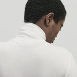 Roll Neck Jersey Top - White