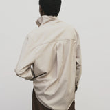 Asymmetric Stripe Shirt - Beige