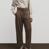 Asymmetric Stripe Shirt - Beige