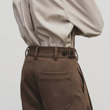 Asymmetric Stripe Shirt - Beige