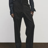 Wool Blend Workwear Pants - Navy