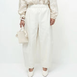 Cropped Balloon Pants - Cream
