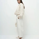 Cropped Balloon Pants - Cream