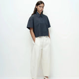 Cropped Balloon Pants - Cream