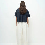 Short Sleeve Button Shirt - Navy