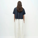 Cropped Balloon Pants - Cream