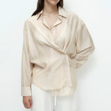 Semi Sheer Shirt - Beige